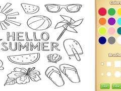 თამაშის Hello Summer Coloring Book for Kids