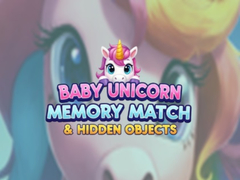 თამაშის Baby Unicorn Memory Match & Hidden Objects