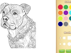 თამაშის Dog Coloring Book for Adults