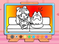თამაშის Coloring Book: Toca Life With Pusheen