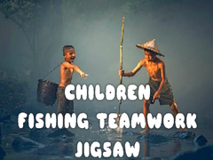 თამაშის Children Fishing Teamwork Jigsaw