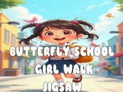 თამაშის Butterfly School Girl Walk Jigsaw