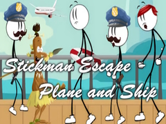 თამაშის Stickman Escape - Plane and Ship