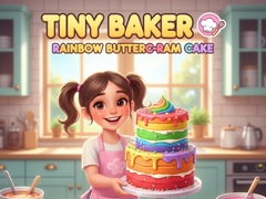 თამაშის Tiny Baker: Rainbow Buttercream Cake