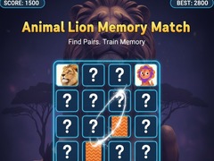 თამაშის Animal Lion Memory Match