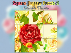 თამაშის Square jigsaw Puzzle 2  Assemble Flowers