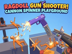 თამაშის Ragdoll Gun Shooter! Cannon Spinner Playground