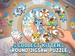 თამაშის Round jigsaw Puzzle - Collect Kitten