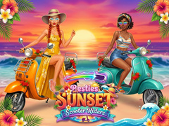 თამაშის Besties Sunset Scooter Rider