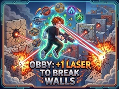 თამაშის Obby: +1 Laser to Break Walls